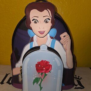 Loungefly Beauty and the Beast Belle Enchanted Rose Mini Backpack
